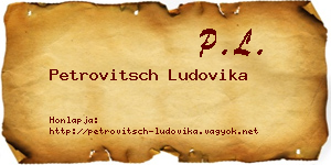 Petrovitsch Ludovika névjegykártya